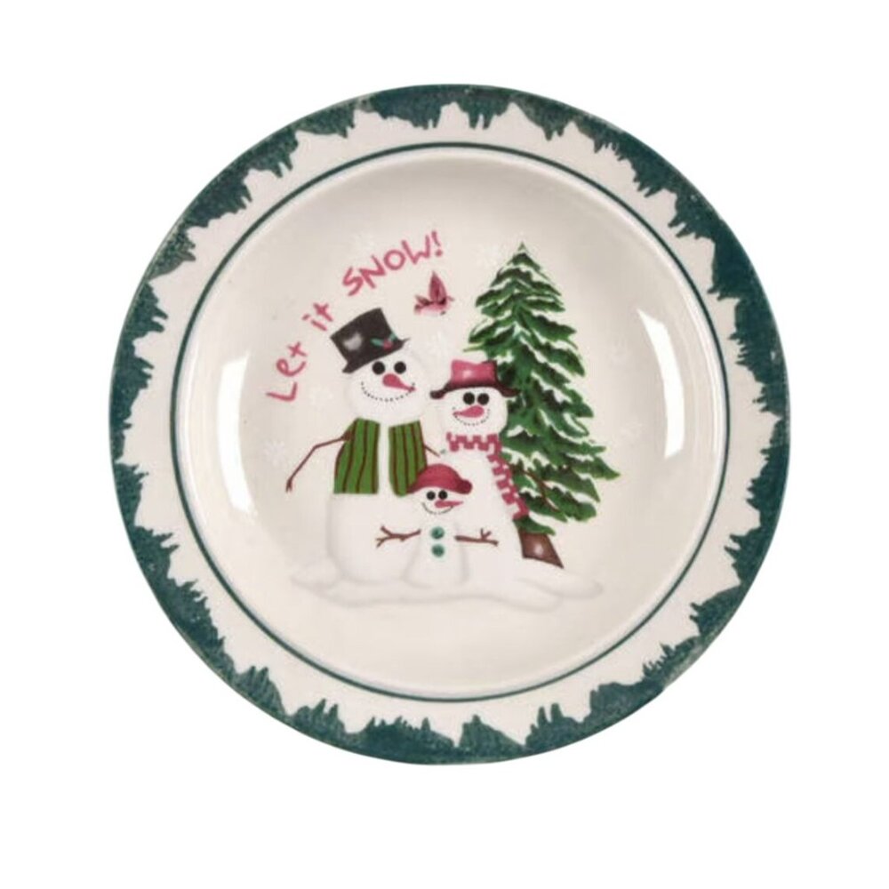 Vintage 1998 Atico International, Let It Snow, Dinner Plates.